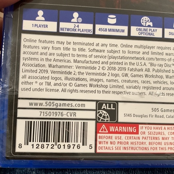 PS4 Warhammer Vermintide Deluxe Edition still sealed - Picture 4 of 4